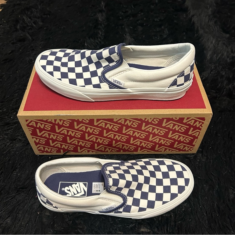 VANS off the wall checkerboard slip on shoes sneakers women’s 9 new in box - Picture 7 of 7